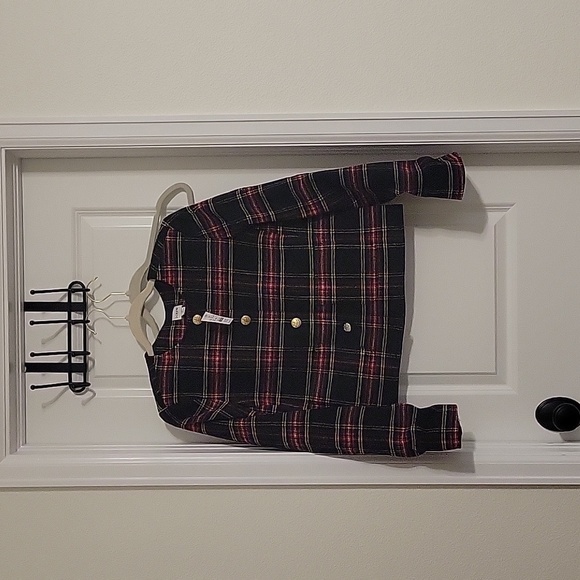 Stewart tartan wool-blend lady jacket - Picture 7 of 9